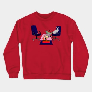 Cat and Iguanas Crewneck Sweatshirt